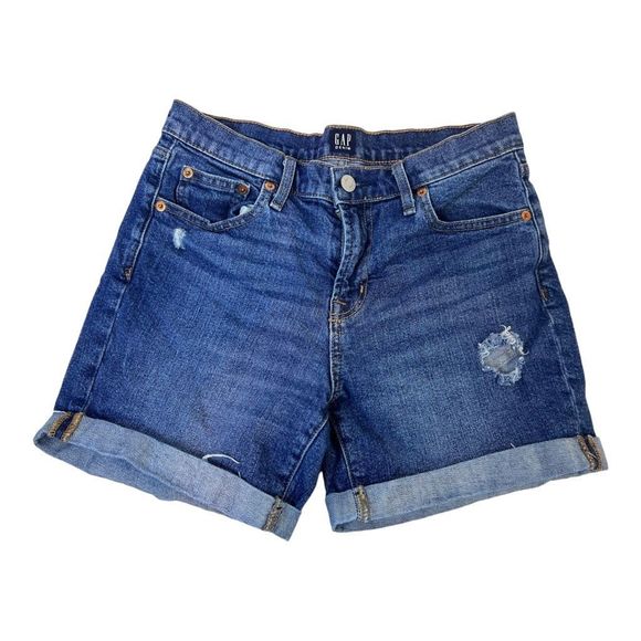 Gap Pants - Gap Jean Shorts Womens 27 Distressed Medium Wash Casual